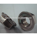 SS316 stainless steel flange nut,SS304 flange serrated nut